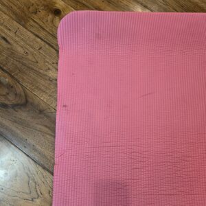 Pink exercise workout mat.  10mm thick 70" x 24"